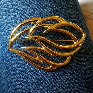 Gold Leaf Brooch